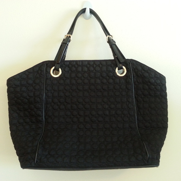Kate Spade black quilted handbag/tote - 19.5" x 13 - Picture 3 of 6